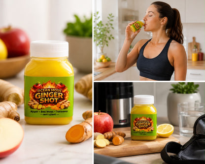 Sea Moss & Ginger Shot 125ml with Turmeric & Apple | Immune Boost Drink | Uk