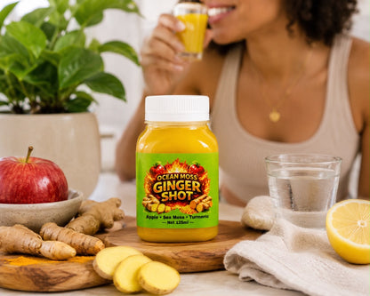 Sea Moss & Ginger Shot 125ml with Turmeric & Apple | Immune Boost Drink | Uk