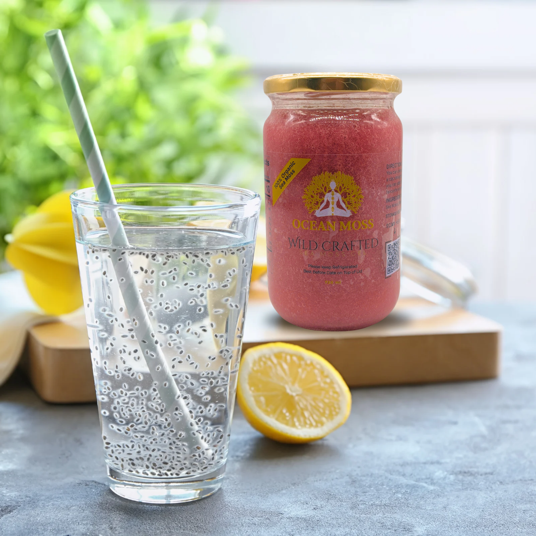 Close-up of OceanMoss Purple Sea Moss Gel – Rich, Smooth Texture for Smoothies & Health