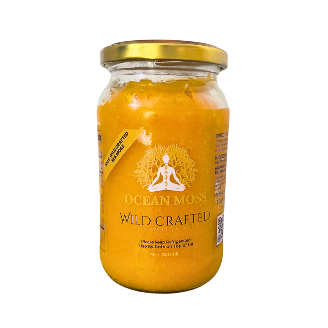 "OCEAN MOSS Turmeric & Ginger Sea Moss Gel 380ml – Organic Sea Moss Superfood for Immunity and Digestion"