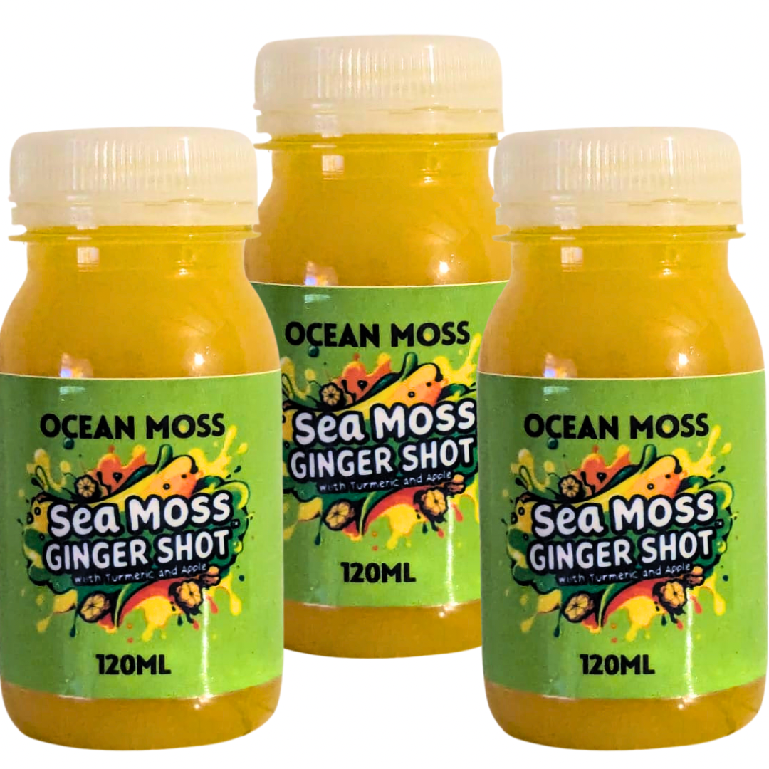 Sea Moss & Ginger Shot 125ml with Turmeric & Apple | Immune Boost Drink