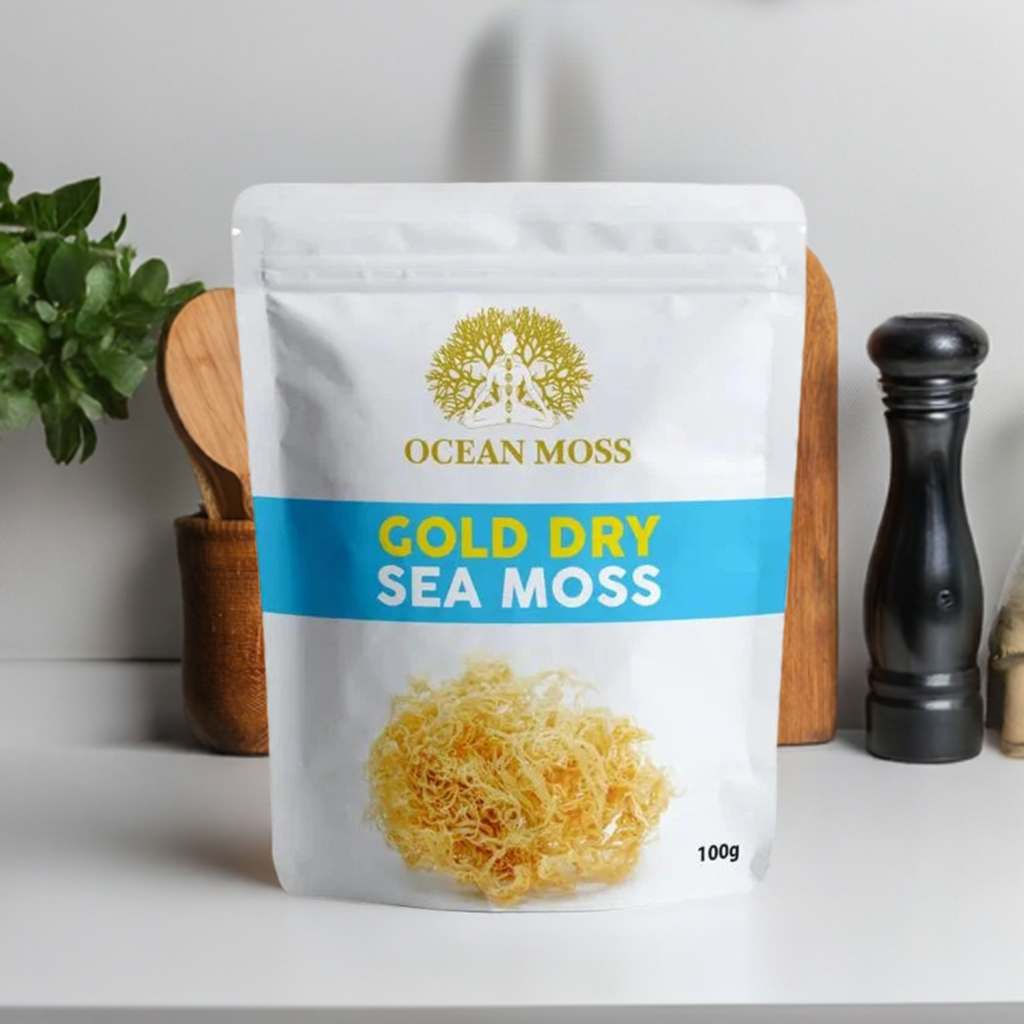 Gold Dried Sea Moss 100g - Ocean Moss